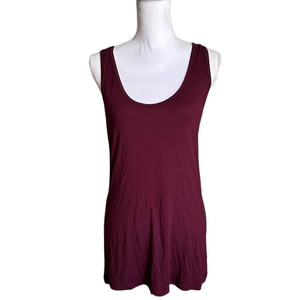 Soft Surroundings Burgundy Maroon Tank Top Size Medium